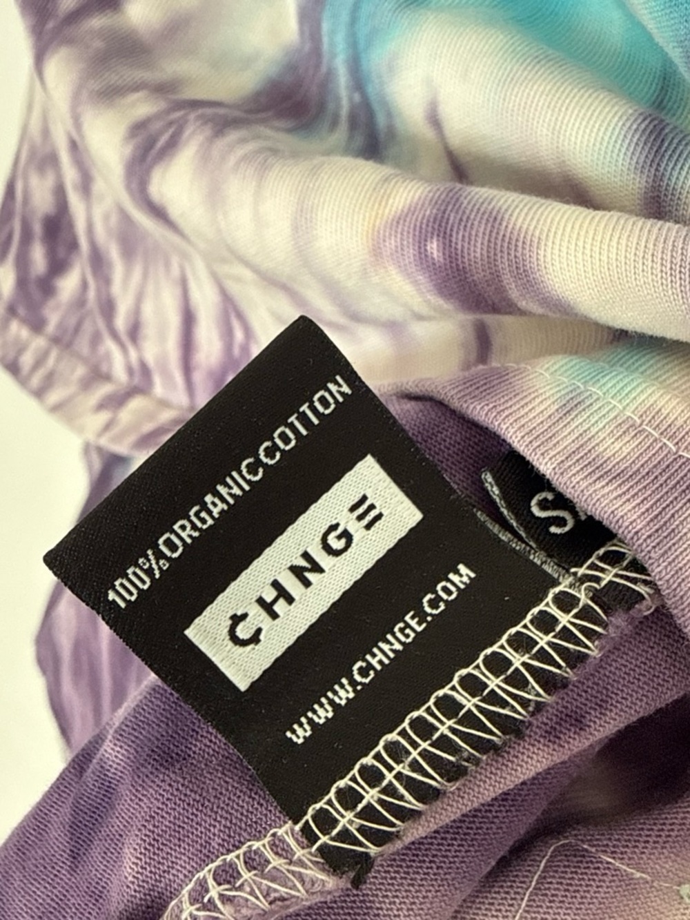 CHNGE Tie-Dye Butterfly Tee in Blue, Purple & Yellow - Picture 5 of 5